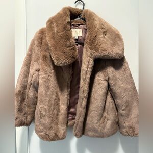 Pinkish Faux Fur Coat by A New Day